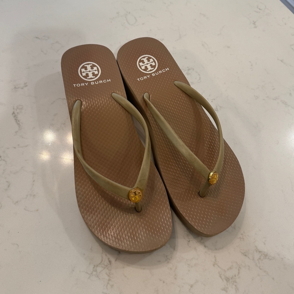 Tory Burch Flip Flop Wedges
